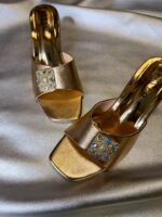 Aurelia Crystal Heel Gold - Beyond Apparel BD