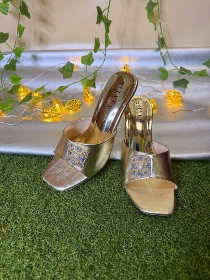Aurelia Crystal Heel Champagne - Beyond Apparel BD